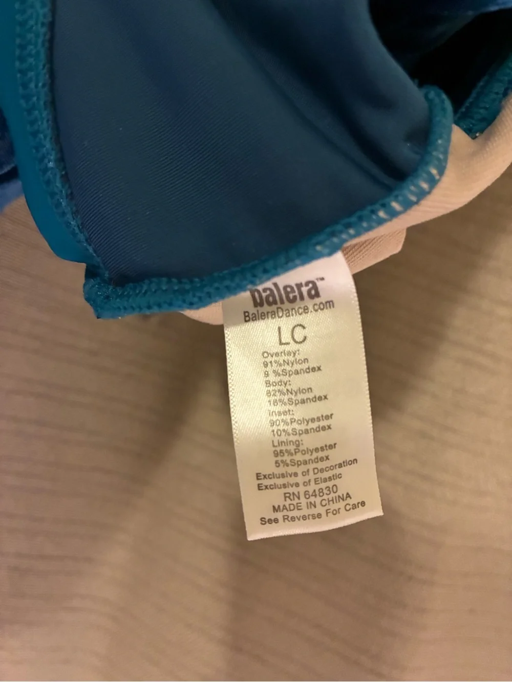 Balera Teal Velvet & Chiffon Lyrical Dance Costume LC